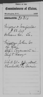 Orleans > A. C. Nixon and R. L. M. Nixon and James R. Nixon and Henry K. Nixon and Wm. R. Nixon and James W (20316)