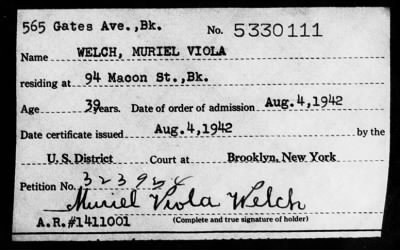 1942 > WELCH, MURIEL VIOLA