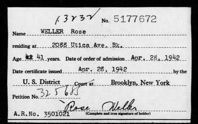 1942 > WELLER Rose