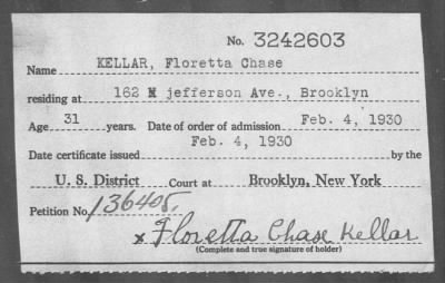 Thumbnail for 1930 > KELLAR, Floretta Chase