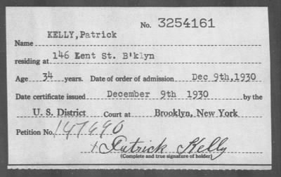 Thumbnail for 1930 > KELLY, Patrick