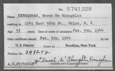 Thumbnail for 1944 > KERNAGHAN, Sarah Mc Glaughlin