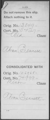 Thumbnail for Company [Blank] > Bennett, Abram (WC5427)