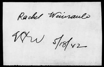 Thumbnail for 1942 > WEINRAUB Rachel