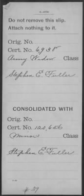 Company [Blank] > Fuller, Stephen E (WC6938)