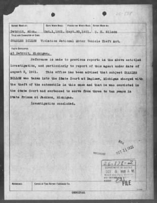 Bureau Section Files, 1909-21 > Violation National Motor Vehicle Theft Act (#26878)