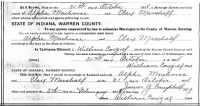 1918 Morehouse, Alpha & Elsie Marshall Marriage Record, Indiana