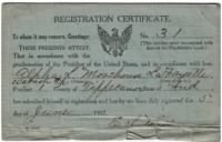 1917 Morehouse, Alpha WWI Draft Card,  Indiana