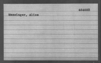 Thumbnail for Messinger > Messinger, Alice