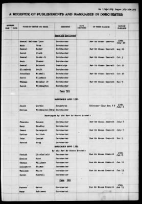 Thumbnail for Dorchester > Births,Marriages,Deaths 1631-1844