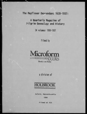 Thumbnail for Mayflower Descendants > Massachusetts Society,1904