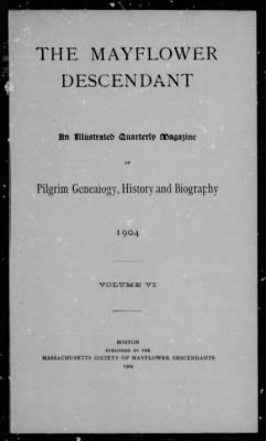 Thumbnail for Mayflower Descendants > Massachusetts Society,1904