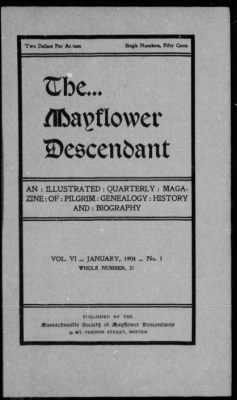 Thumbnail for Mayflower Descendants > Massachusetts Society,1904