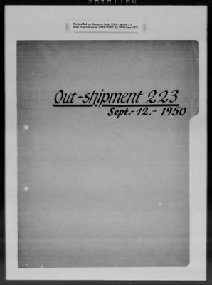 Thumbnail for Cultural Object Movement And Control Records > Out-Shipment 217 Through Out-Shipment 225 (September 1, 1950-September 26, 1950)