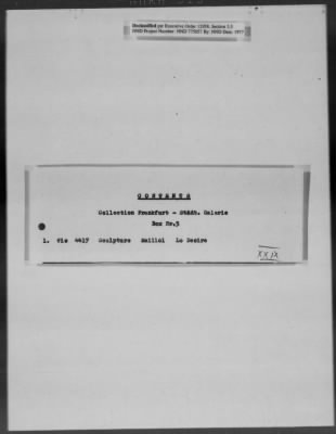 Thumbnail for Cultural Object Movement And Control Records > Out-Shipment 3 (May 17, 1946)