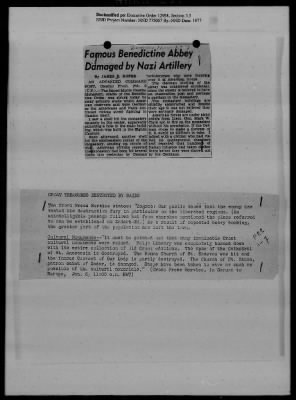 General Records > Roberts Commission Press Clippings, July 1943-December 1944