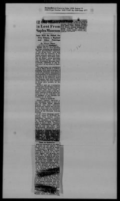 Thumbnail for General Records > Roberts Commission Press Clippings, July 1943-December 1944