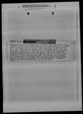 Thumbnail for General Records > Roberts Commission Press Clippings, July 1943-December 1944