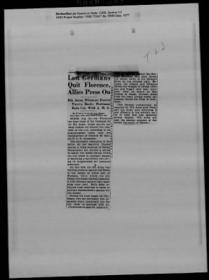 Thumbnail for General Records > Roberts Commission Press Clippings, July 1943-December 1944