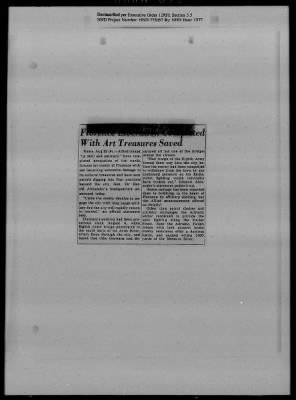 Thumbnail for General Records > Roberts Commission Press Clippings, July 1943-December 1944