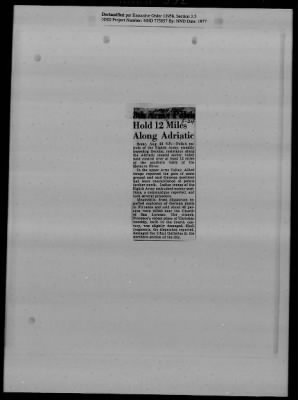 Thumbnail for General Records > Roberts Commission Press Clippings, July 1943-December 1944