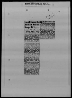 Thumbnail for General Records > Roberts Commission Press Clippings, July 1943-December 1944