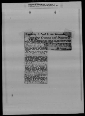 Thumbnail for General Records > Roberts Commission Press Clippings, July 1943-December 1944