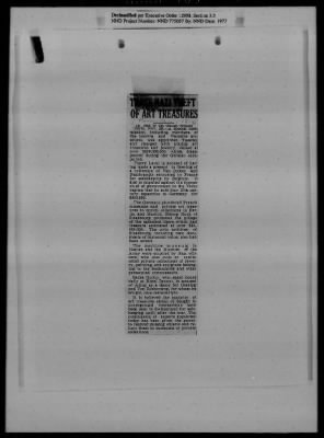 Thumbnail for General Records > Roberts Commission Press Clippings, July 1943-December 1944