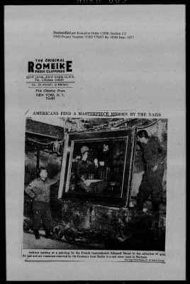 Thumbnail for General Records > Roberts Commission Press Clippings, May 1945