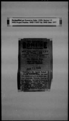 Thumbnail for General Records > Roberts Commission Press Clippings, June 1945-July 1945