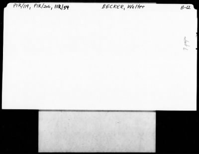 Thumbnail for OCCPAC Interrogation Transcripts And Related Records > Becker, Walter