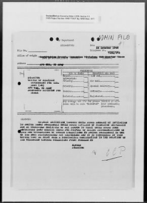 Thumbnail for Administrative Records > Personnel: Administration, July 1945-December 1948