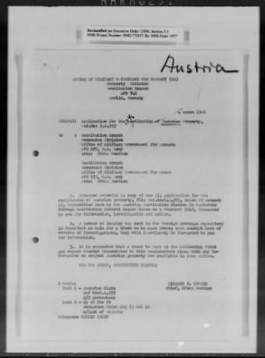 Thumbnail for Restitution Claim Records > Claim: [Austria]-Miscellaneous, 1946-1949