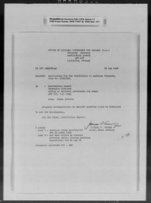 Restitution Claim Records > Claim: [Austria]-Miscellaneous, 1946-1949