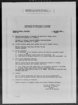 Restitution Claim Records > Claim: [Austria]-Miscellaneous, 1946-1949