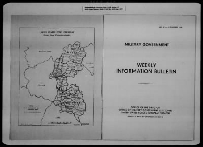 Thumbnail for General Records > Military Government Information Bulletins [1 Of 2]