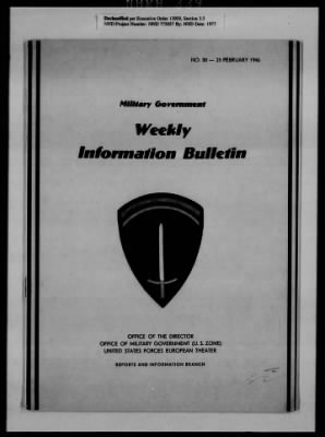 Thumbnail for General Records > Military Government Information Bulletins [1 Of 2]