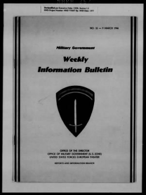 General Records > Military Government Information Bulletins [1 Of 2]