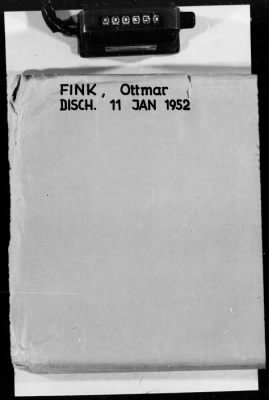 Thumbnail for Personnel Files and Identification Papers > Military papers of SS-Technical Sergeant Ottmar Fink