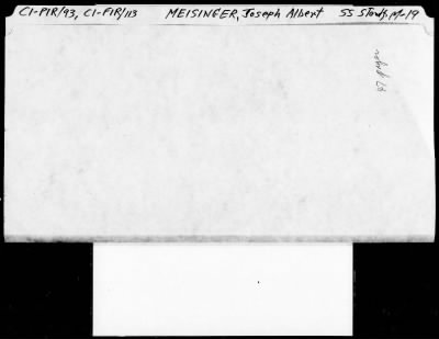 Thumbnail for OCCPAC Interrogation Transcripts And Related Records > Meisinger, Joseph Albert