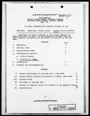 Thumbnail for OCCPAC Interrogation Transcripts And Related Records > Meisinger, Joseph Albert