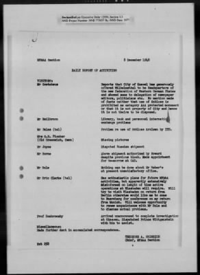 Thumbnail for General Records > Reports: Daily Report Of Activities, April 1948-January 1949