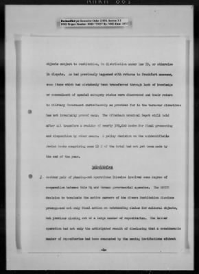 Thumbnail for General Records > Reports: Historical Report, January 1949; Operations Report, February 1949