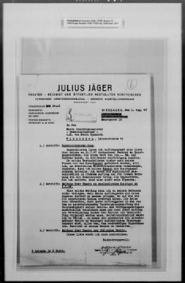 Thumbnail for Administrative Records > Art Dealers In Hesse: Jäger, Julius - Wiesbaden