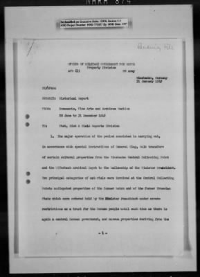 Thumbnail for General Records > Reports: Historical Report, January 1949; Operations Report, February 1949