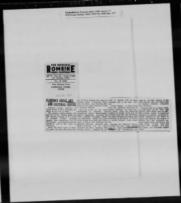 Thumbnail for General Records > Press Clippings: July 1944-August 1944