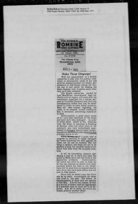 Thumbnail for General Records > Press Clippings: July 1944-August 1944