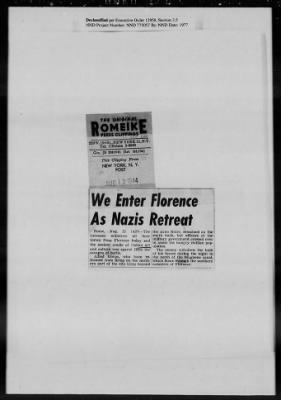 Thumbnail for General Records > Press Clippings: July 1944-August 1944