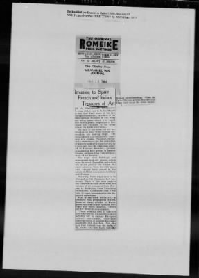 Thumbnail for General Records > Press Clippings: July 1944-August 1944