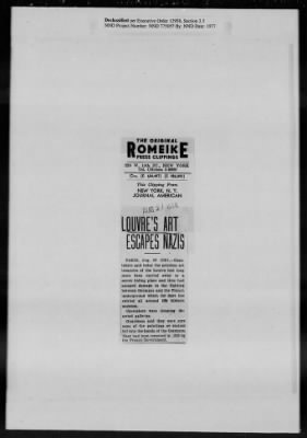 Thumbnail for General Records > Press Clippings: July 1944-August 1944